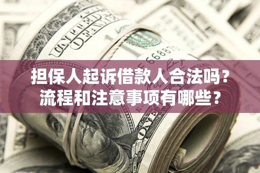 北京担保人起诉借款人合法吗？流程和注意事项有哪些？