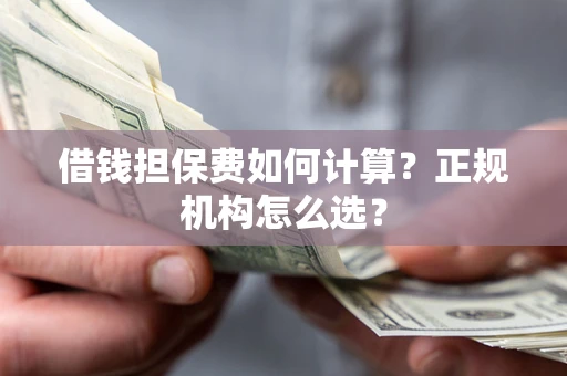 北京借钱担保费如何计算？正规机构怎么选？
