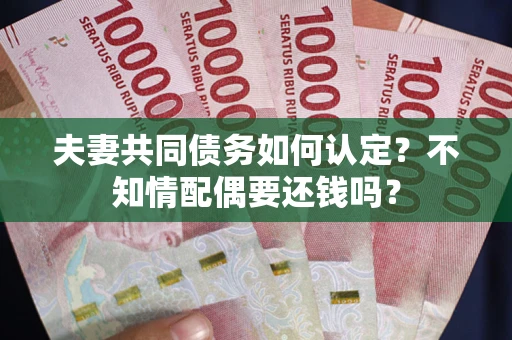北京夫妻共同债务如何认定？不知情配偶要还钱吗？