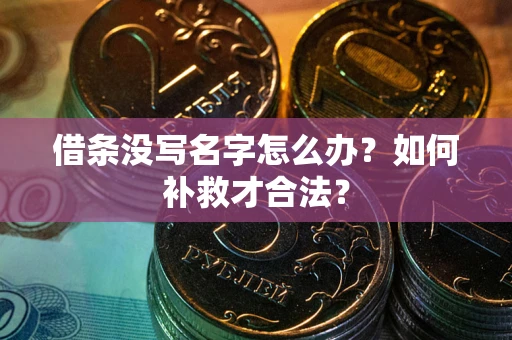 北京借条没写名字怎么办？如何补救才合法？