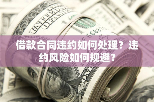北京借款合同违约如何处理？违约风险如何规避？