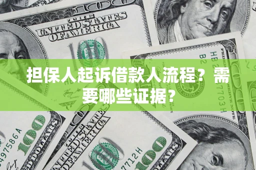 北京担保人起诉借款人流程?需要哪些证据? 北京担保人起诉借款人流程?需要哪些证据?