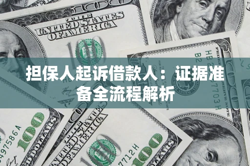北京担保人起诉借款人：证据准备全流程解析